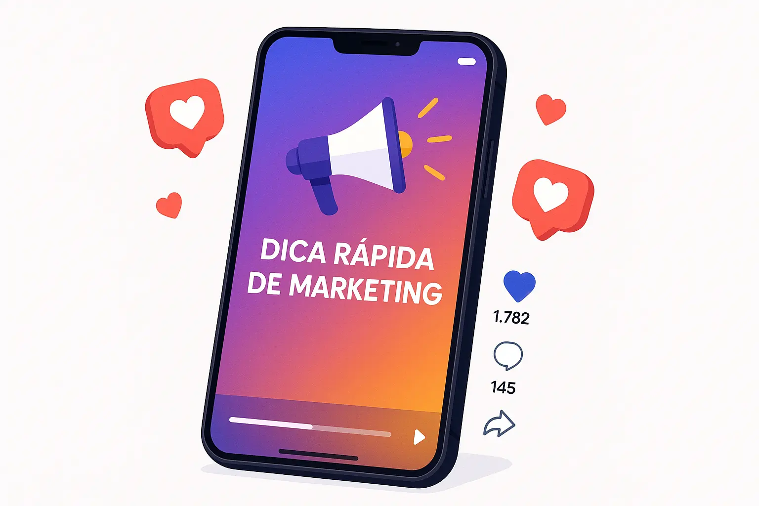 Exemplo de vídeo curto em smartphone mostrando como usar vídeos em estratégias de conteúdo para gerar engajamento.