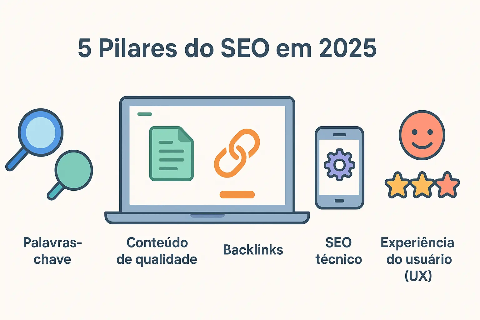 Cinco pilares do SEO que ajudam a aparecer no Google
