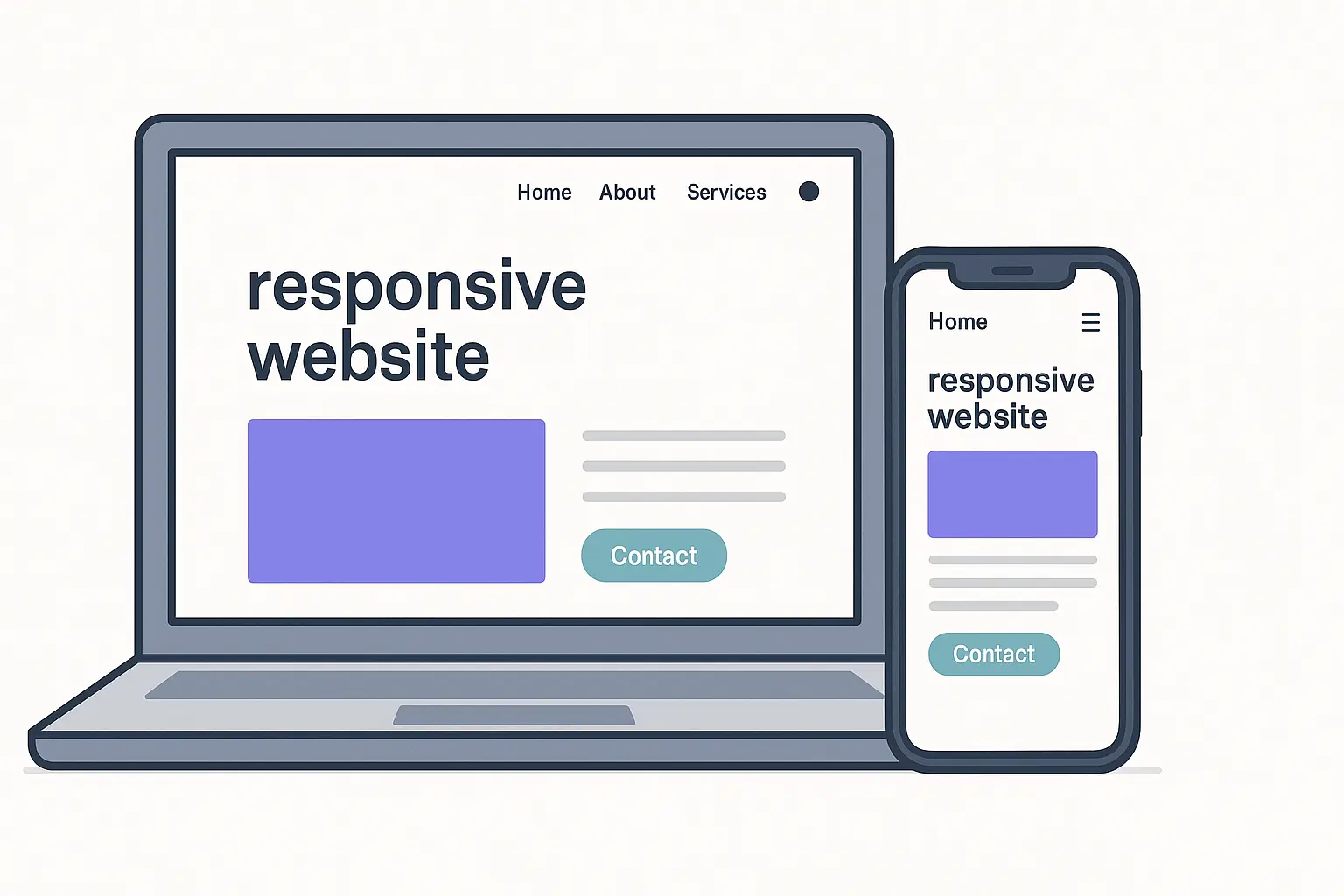Exemplo de site profissional responsivo no celular e computador