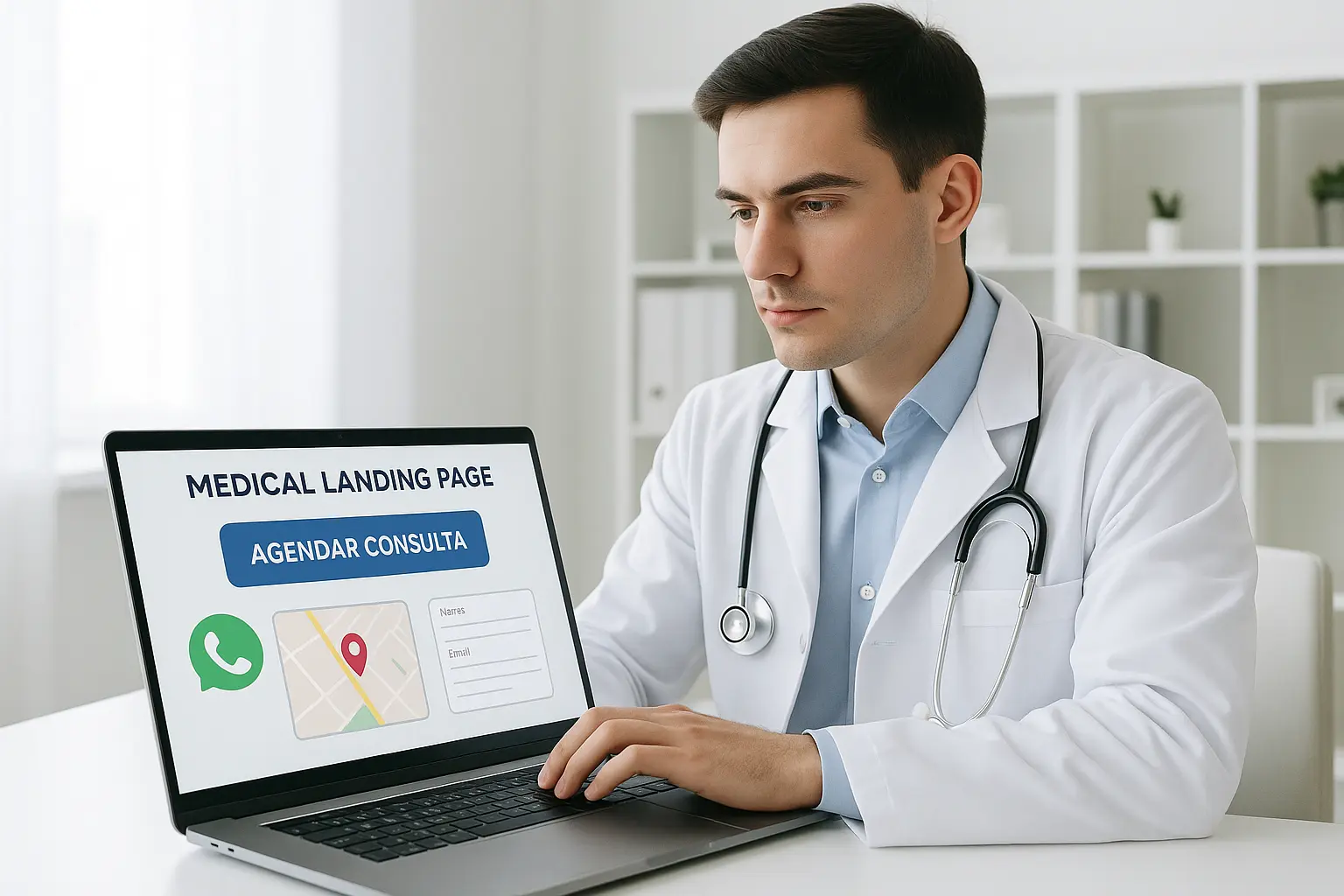 Exemplo de landing page para médicos
